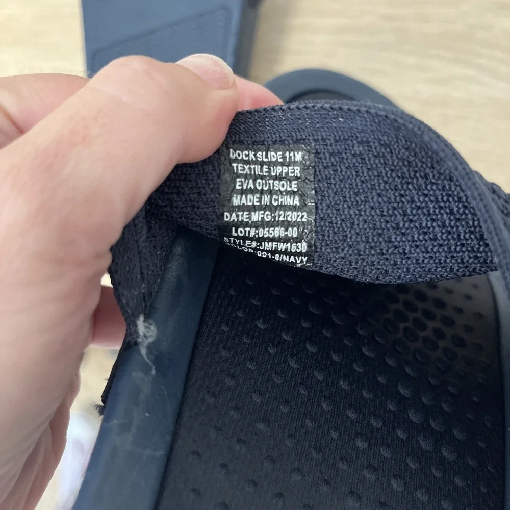 Johnnie-O Summer‎ Dock Slides Men 11 Navy Blue EVA Sandals Flip Flop Pool Beach